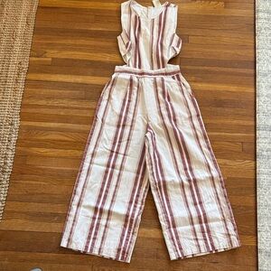 Striped Linen Jumpsuit